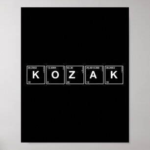 Poster Kozak - T-shirt patriotique ukrainien drôle rétro