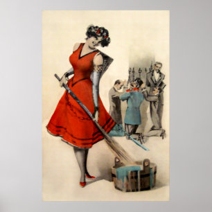 Poster Krampus Art féminin Vintage