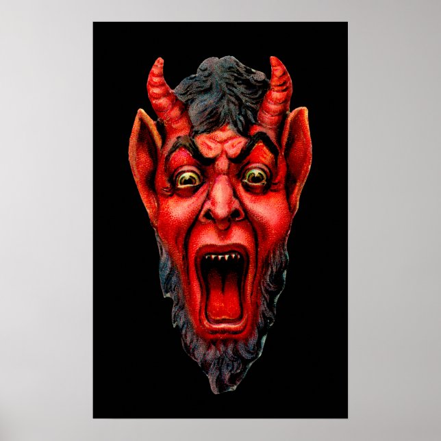 Poster Krampus de culture vintage (Devant)