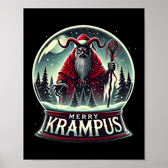 Poster Krampus Vient À La Ville Horreur Merry Krampus Chr (Devant)