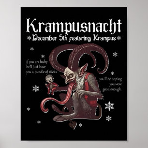 Poster Krampusnacht Monstre de Noël Krampus Amant Festi
