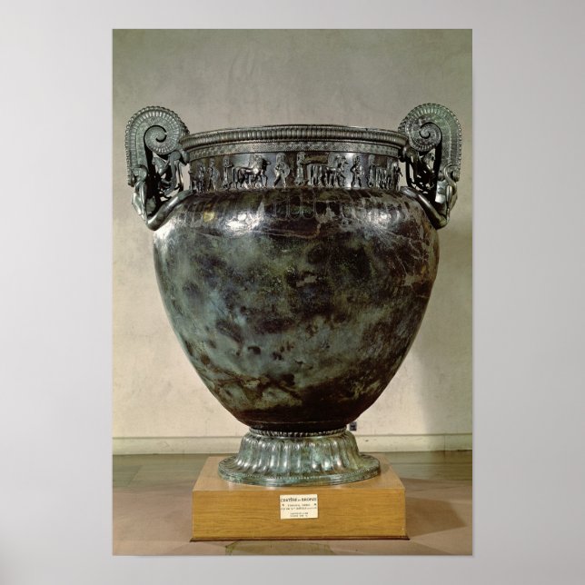 Poster Krater, de la tombe d'une princesse de Vix (Devant)