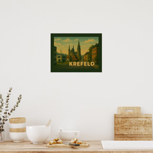 Poster Krefeld Germany City Art (Cuisine)
