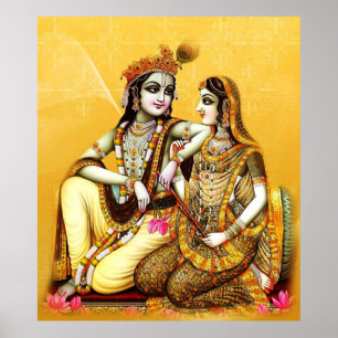 Poster krishna avec le radha