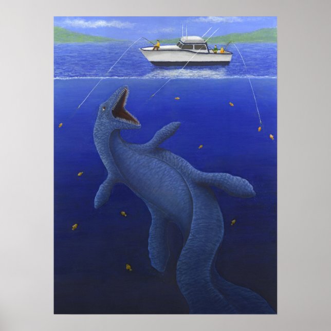 Poster Kronosaurus Interrompt un voyage de pêche (Devant)