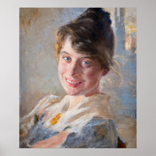 Poster Kroyer - Portrait de l'épouse de l'artiste Marie