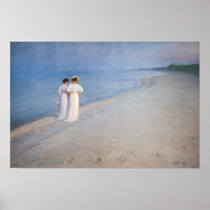 Poster Kroyer - Summer Evening on Skagen Beach