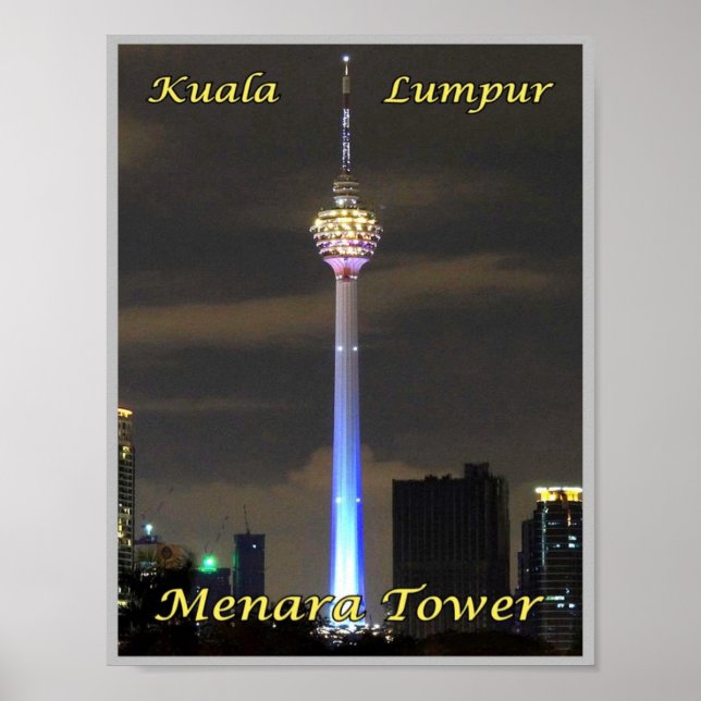 Poster Kuala Lumpur Menara Tower - Malaisie - (Devant)