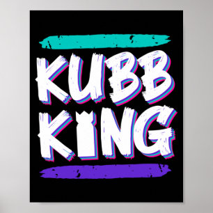 Poster Kubb King Viking Chess Pro Roi Viking Échecs