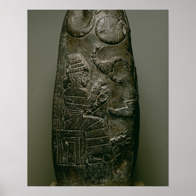 Poster Kudurru of Nazimaruttash, roi de Babylone, c.1328 (Devant)