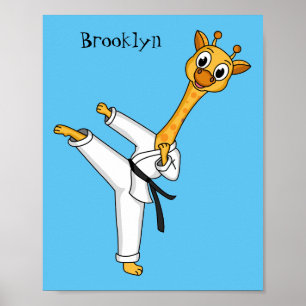 Poster Kung Fu giraffe