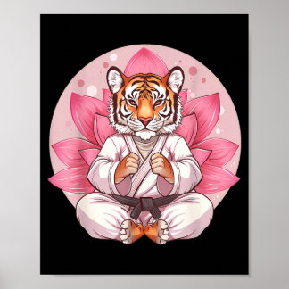 Poster Kung Fu Tiger Arts Martiaux Kickboxing Taekwondo