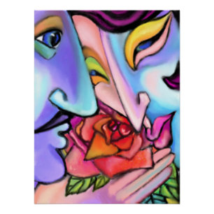 Poster Kunst Rose für dich