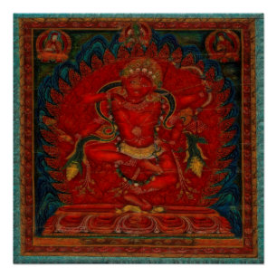 Poster Kurukulla du bouddhisme tibétain