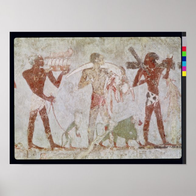 Poster Kushites transportant des tributs d'or (Devant)