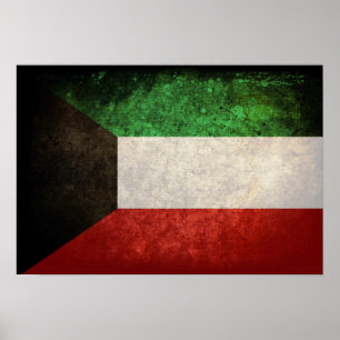 Poster Kuwait Flag ; Anglais lesbien