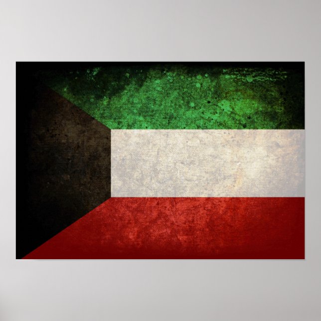 Poster Kuwait Flag ; Anglais lesbien (Devant)