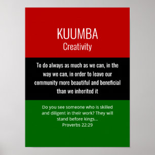 Poster Kwanzaa KUUMBA