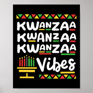 Poster Kwanzaa Vibes Retro Black Heritage Christmas Men W