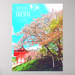 Poster Kyoto Japan Cherry Blossom travel photography
