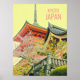 Poster Kyoto Japon imprimé de voyage