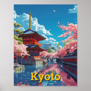 Poster Kyoto Japon Vintage voyage