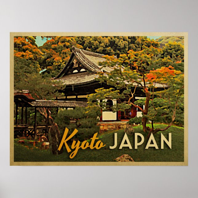 Poster Kyoto vintage Japon (Devant)