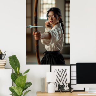 Poster Kyudo japonais La Voie De L'arc