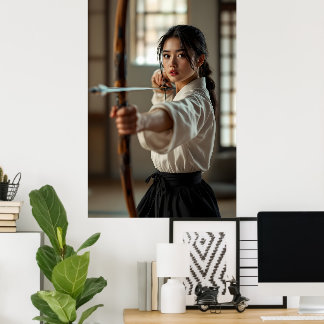 Poster Kyudo japonais La Voie De L'arc