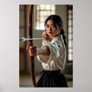Poster Kyudo japonais La Voie De L'arc