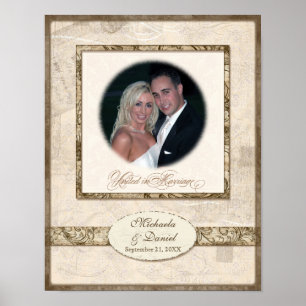 Poster L743 11x14 Cadeau Mariage personnalisé avec photo