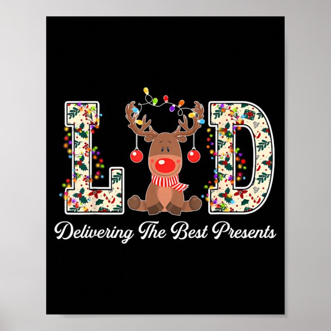 Poster L&amp;d Delivering The Nurse Reindeer Christmas  (Devant)