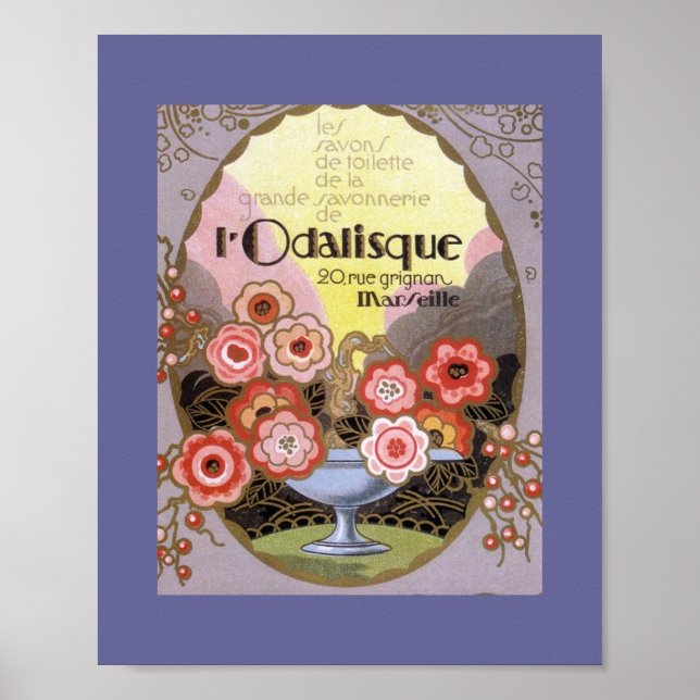 Poster l Odalisque Étiquette de parfum (Devant)