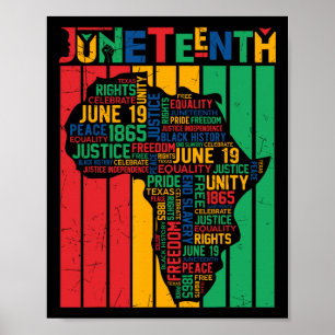 Poster La 19e histoire noire de la liberté afro-américain