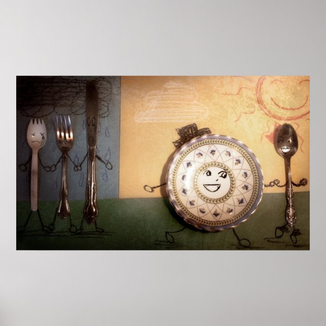 Poster La assiette s'est enfuie avec la cuillère (Devant)