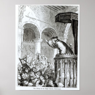 Poster La bagarre dans la haute église, Edimbourg