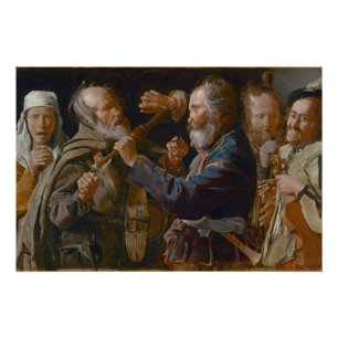 Poster La bagarre des mendiants, c.1625-30 (huile sur la