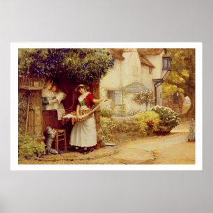 Poster La ballade Seller, 1902 (huile à bord)