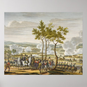 Poster La bataille d'Abensberg, le 20 avril 1809, gravée