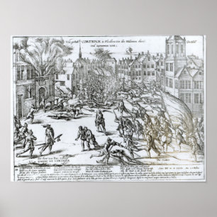 Poster La bataille de Courtrai entre le Français
