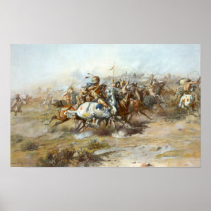 Poster La bataille de Custer Charles Marion Russell