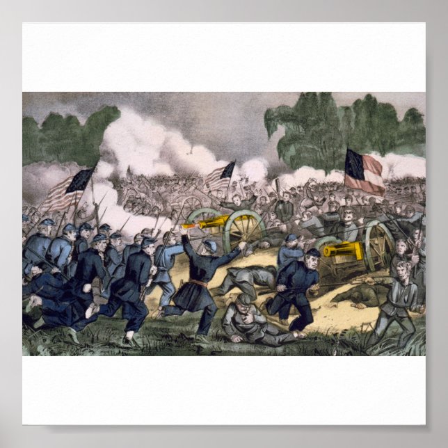 Poster La bataille de Gettysburg, Pa. 3 juillet. 1863 (Devant)