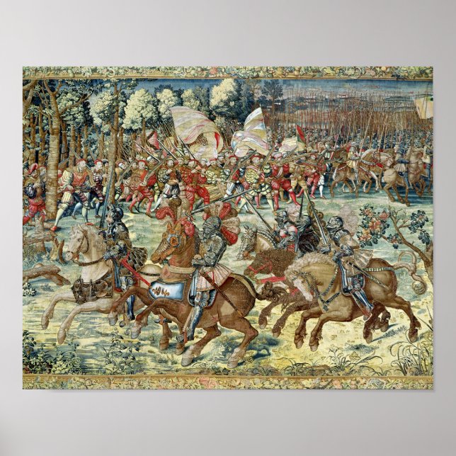 Poster La bataille de Pavie. L'Avance de Charles V (Devant)