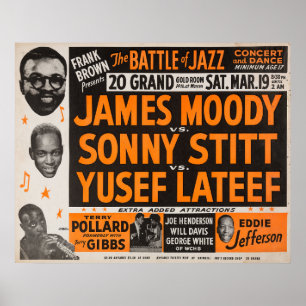 Poster La bataille du jazz Vintage