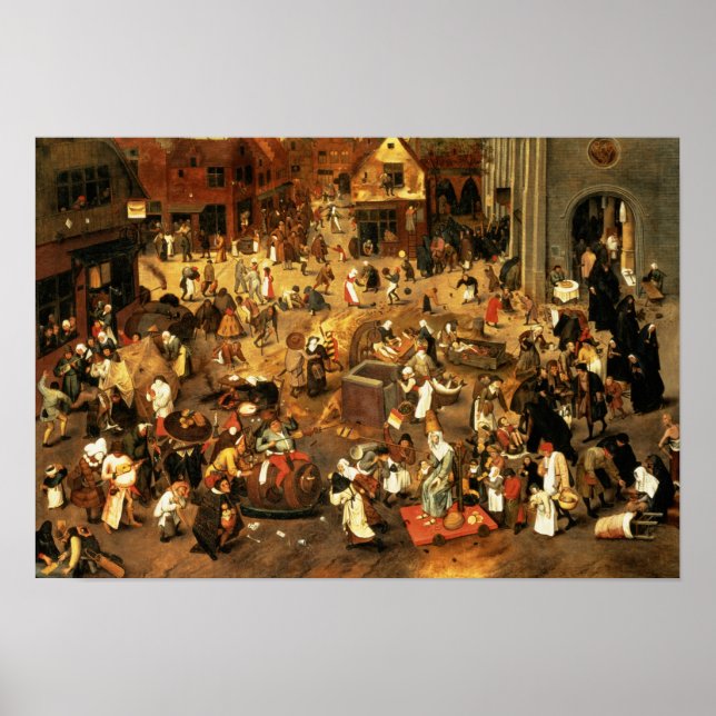 Poster La bataille entre Carnaval et Carême (Devant)