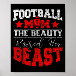 Poster La Beauté A Élevé Sa Bête Drôle Football Dit