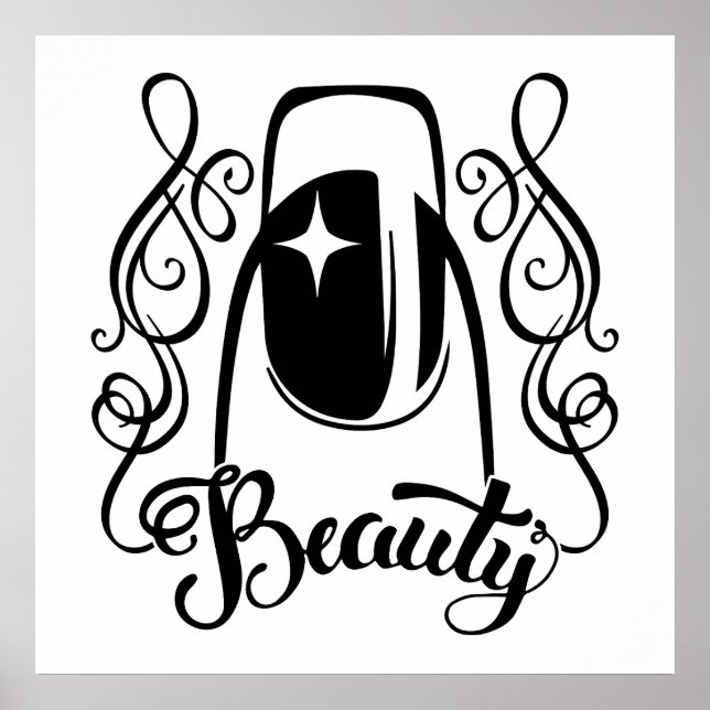 Poster La beauté de l'art des ongles (Devant)