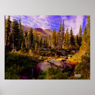 Poster La beauté d'une photographie de randonnée en monta