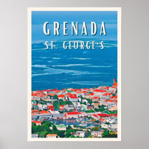 Poster La beauté tropicale de Grenade à Saint George's
