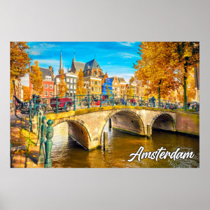 Poster La belle Amsterdam, Pays-Bas